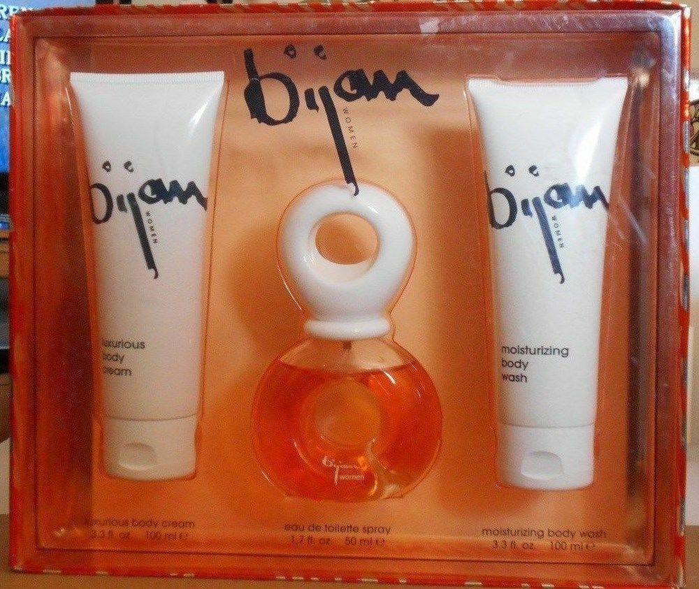 BIJAN Gift Set for Women 1.7oz EDT Spray 2 x 3.3 oz Body Cream Lotion Wash RARE - Perfume Gallery