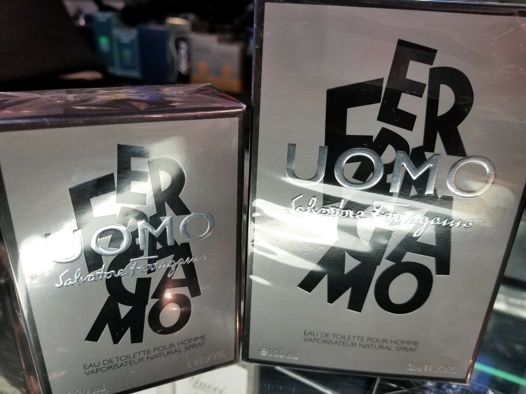 Ferragamo UOMO by Salvatore Ferragamo 1 oz 30 ml 3.4 oz 100 ml EDT Homme SEALED - Perfume Gallery