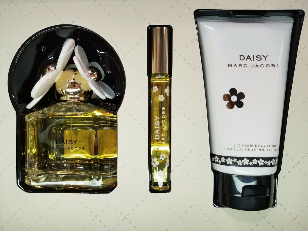 Marc Jacobs Daisy for Women 3.4 oz EDT Spray 5.1 oz Lotion .33 EDT 3 PC Gift Set - Perfume Gallery