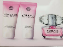 Load image into Gallery viewer, Versace BRIGHT CRYSTAL 3 Pc Women GIFT SET 1.7 oz EDT Spray Lotion Shower Gel - Perfume Gallery
