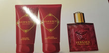 Load image into Gallery viewer, Versace EROS Flame by Versace 3 Piece EDT Gift Set for Men GEL, AFTERSHAVE, EDT
