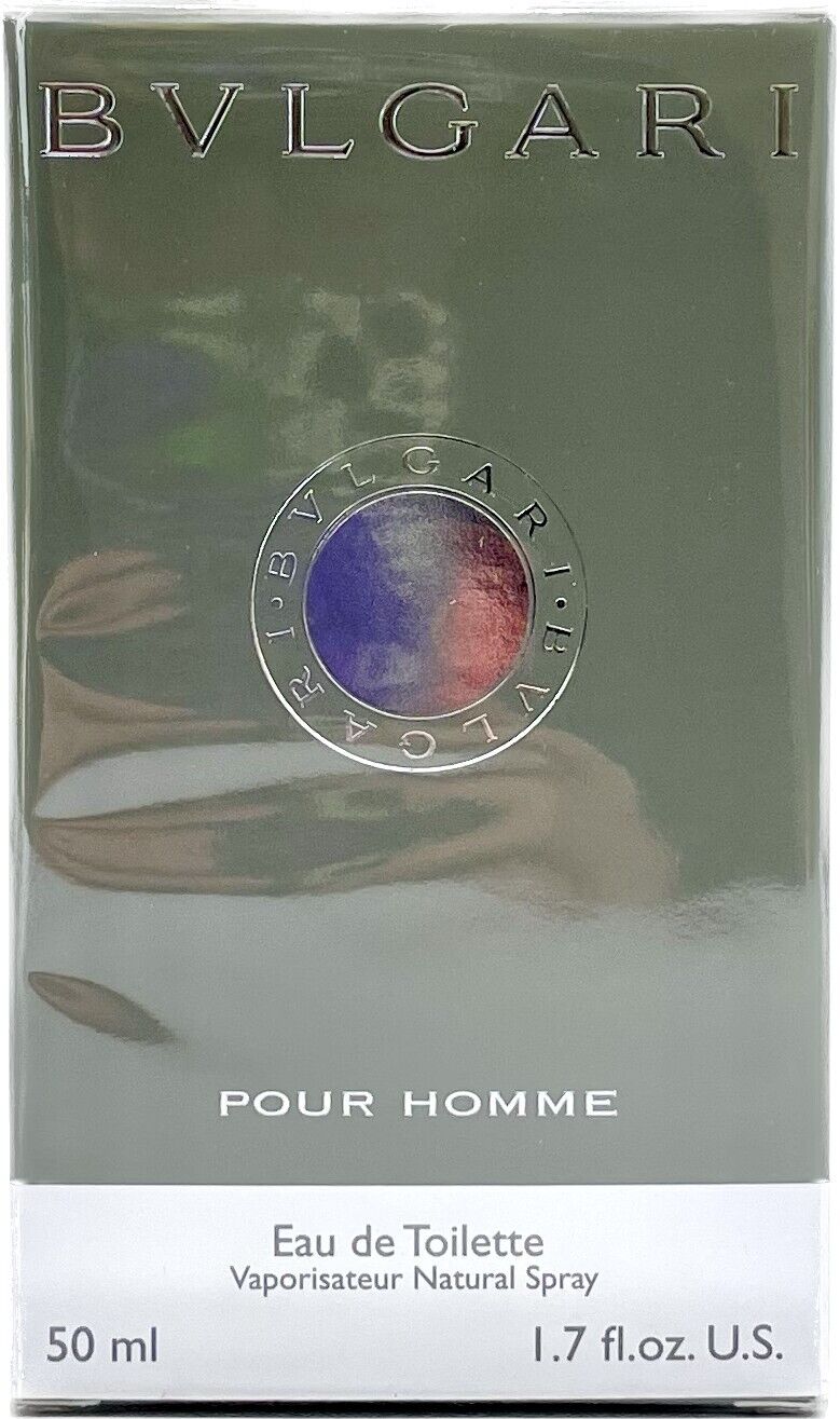 Bvlgari Pour Homme For Men 1.7 oz Eau De Toilette Spray Him 50 ml NEW SEALED BOX