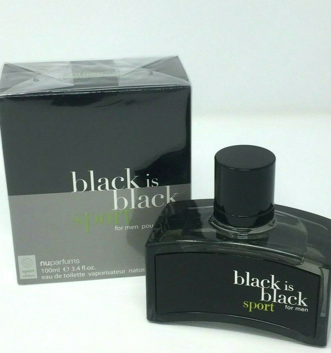 Black is Black SPORT by Nu Parfums 3.4oz 100ml Eau De Toilette Spray Men SEALED - Perfume Gallery