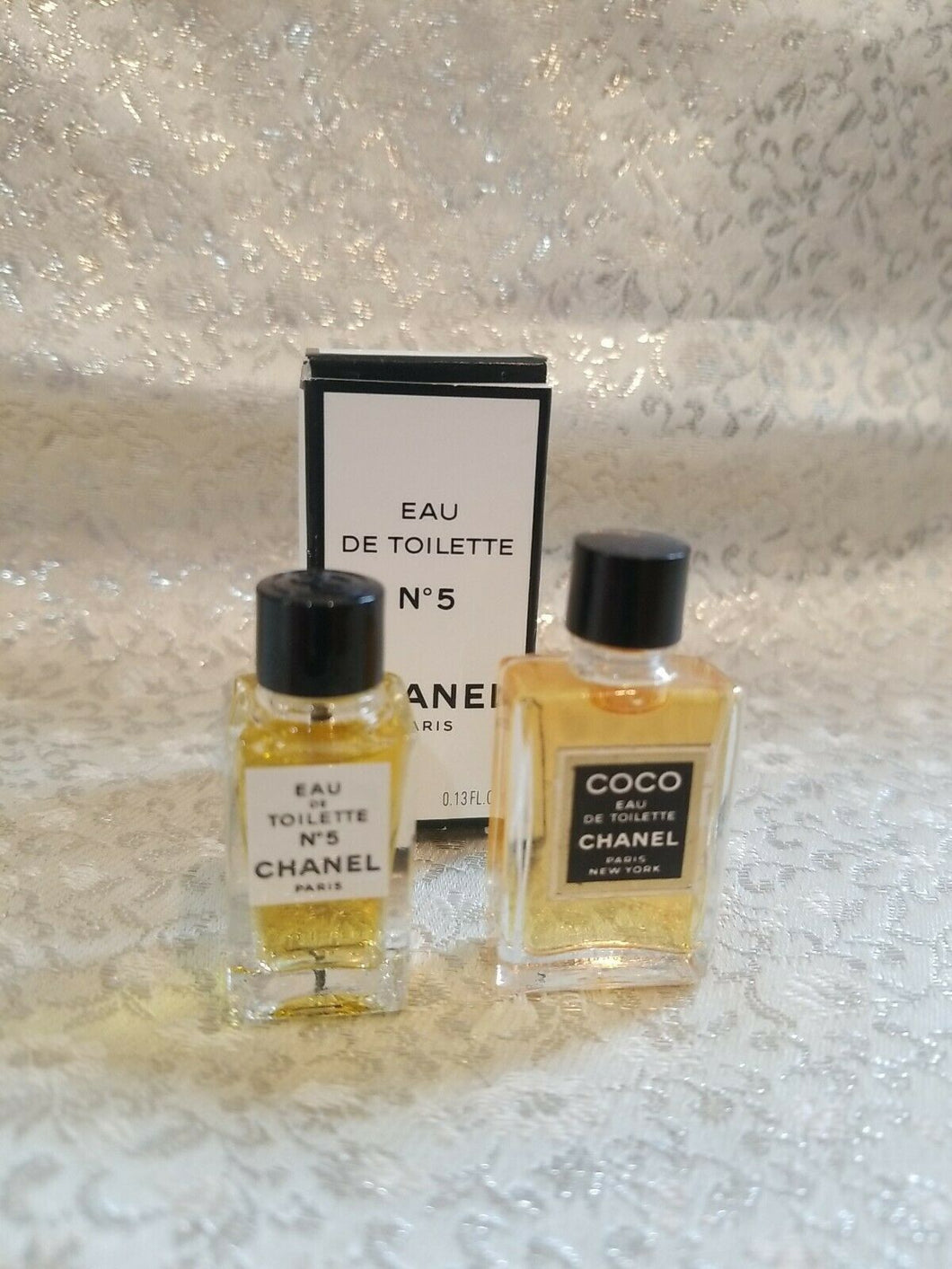 Stocking Stuffers Vintage COCO and 5 CHANEL EDT Miniature Perfume .13 oz 4 ml - Perfume Gallery