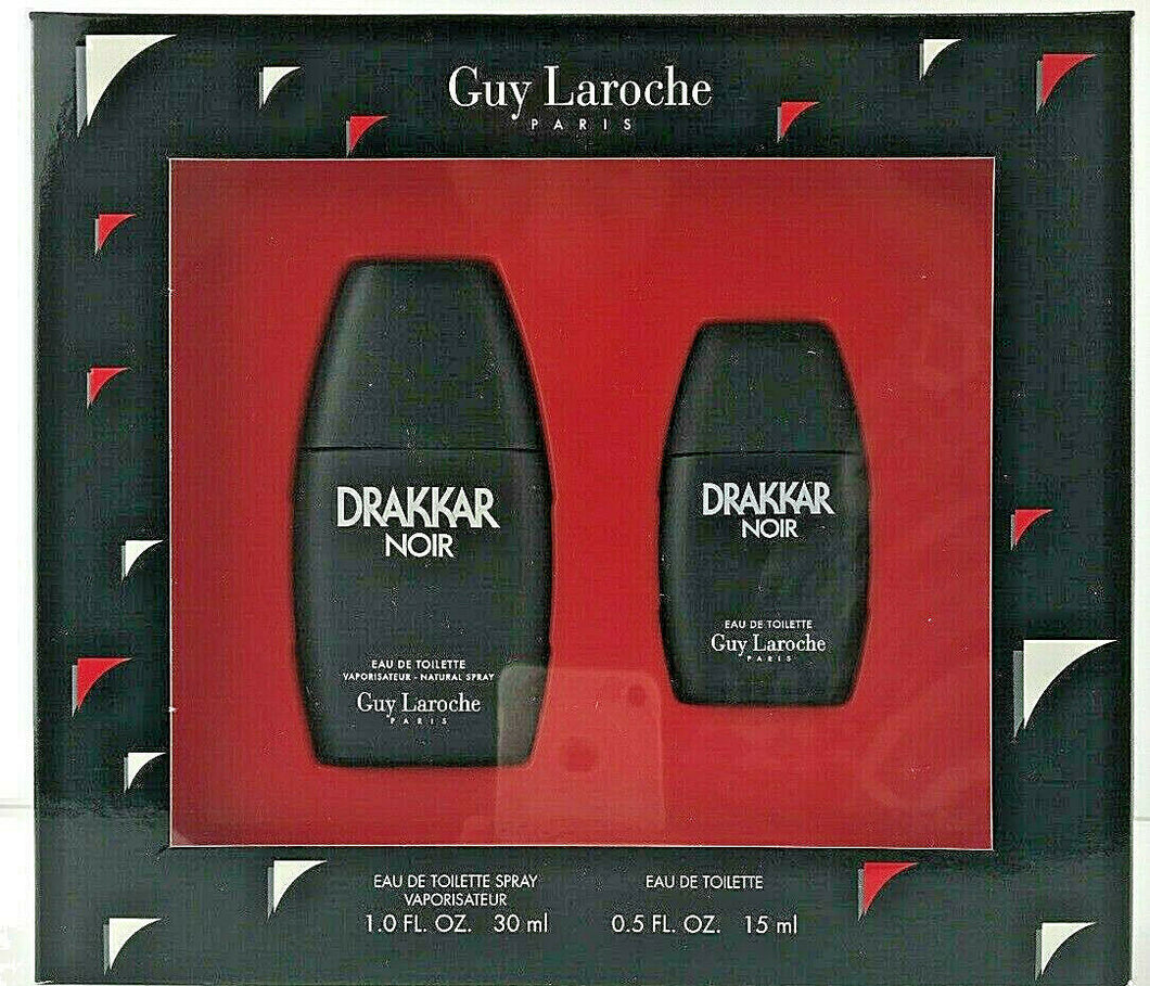 Drakkar Noir by Guy Laroche 2 Piece Gift Set 1oz EDT Spray + 0.5 oz NEW IN BOX - Perfume Gallery