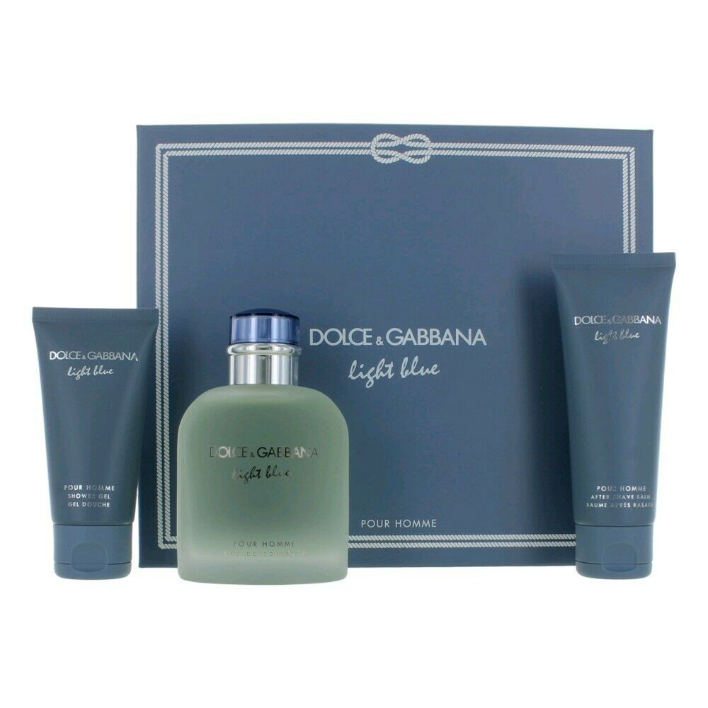 Light Blue Dolce & Gabbana 3 Piece Pc EDT 1.6 2.5 4.2 oz / 50 75 125 ml GIFT SET - Perfume Gallery