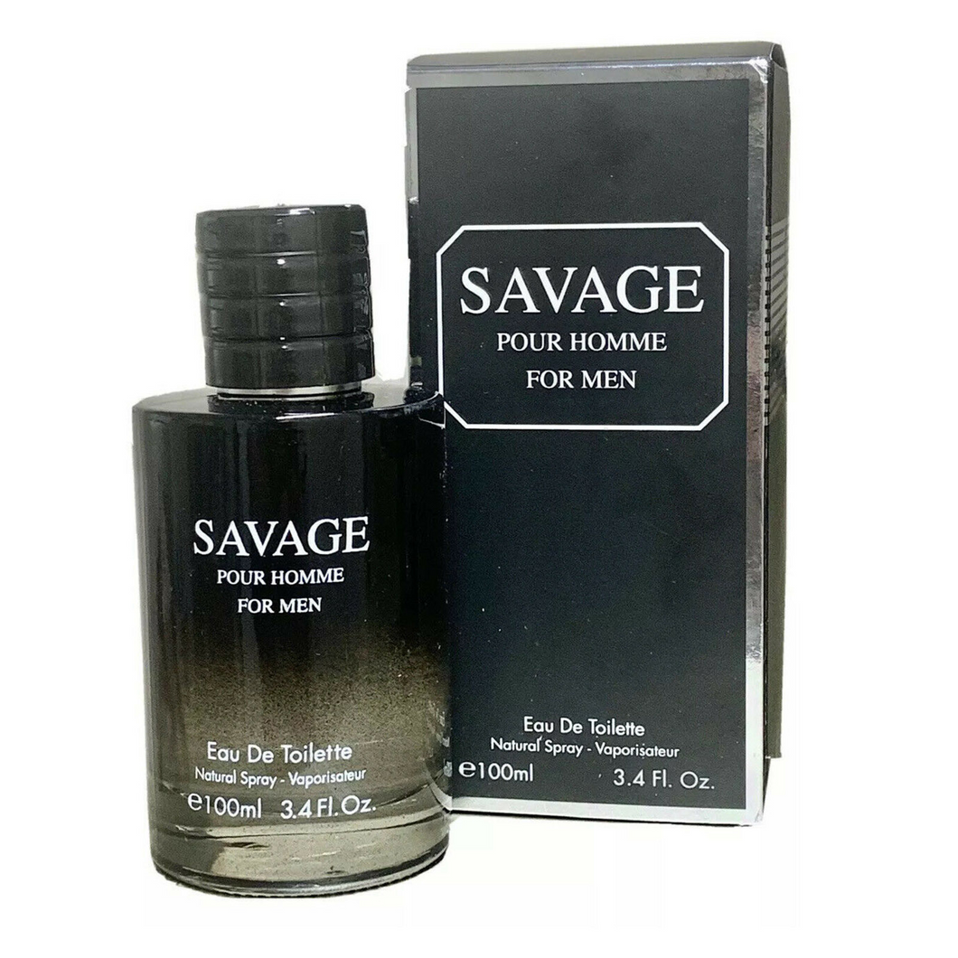 Savage Pour Homme by Fragrance Couture EDT Eau de Toilette 3.4 oz / 100ml SEALED - Perfume Gallery
