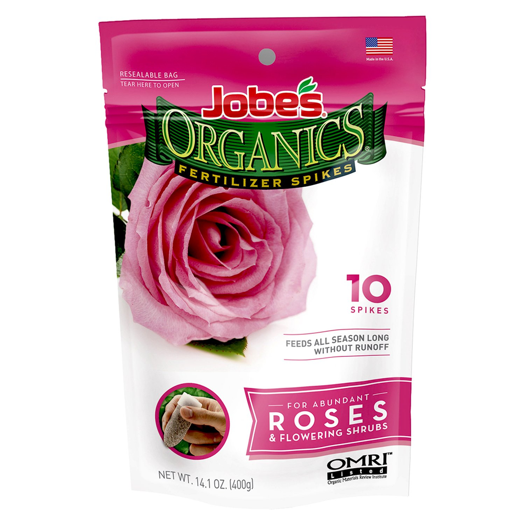 Jobe's Certified Organic Fertilizer Spikes for Roses and All Flowering Shrubs 10 Spikes - Perfume Gallery