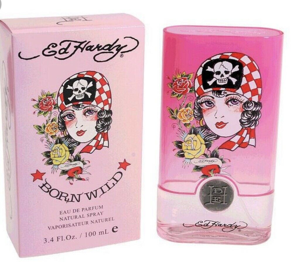 Born Wild by Ed Hardy 3.4 oz 100 ml Eau De Parfum EDP Spray for Women SEALED BOX