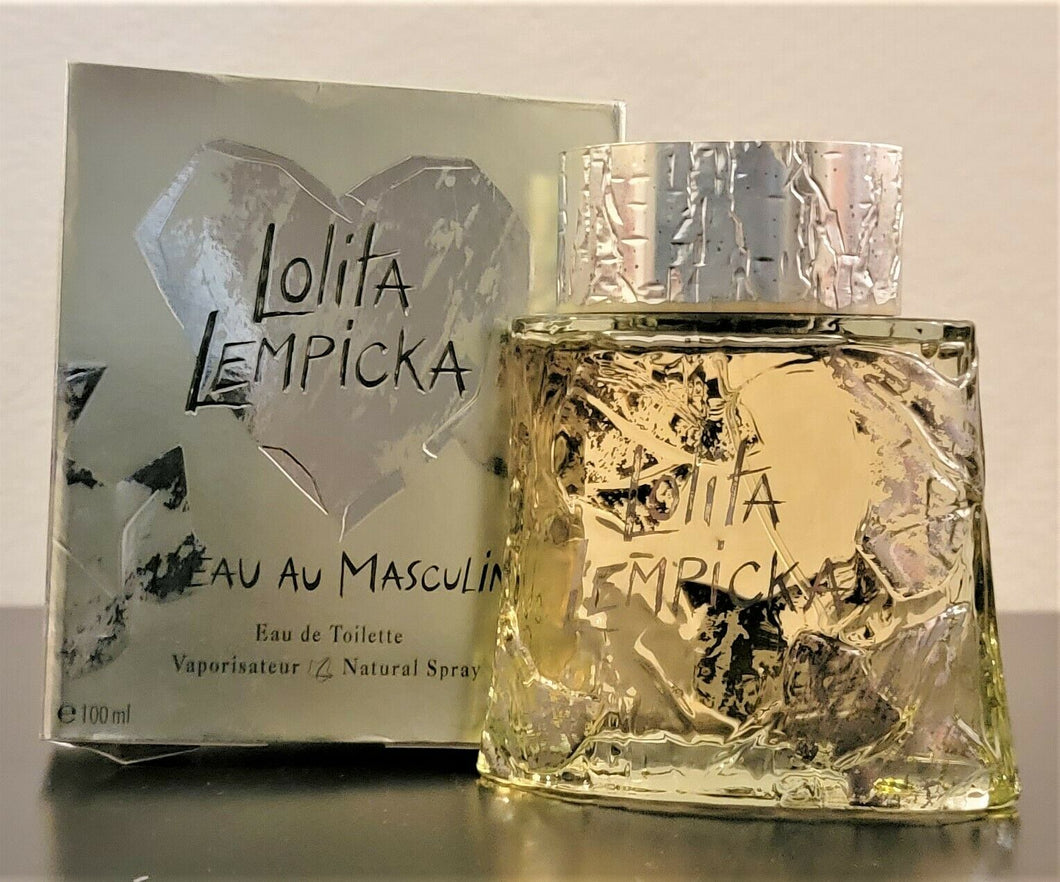 Lolita Lempicka L'eau Au Masculin Toilette MEN 3.4 oz 100 ml NEW IN DAMAGED BOX