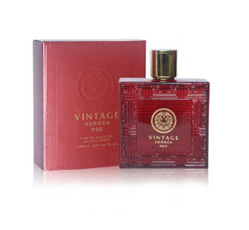 Vintage Heroes Red by Secret Plus Eau de Parfum EDP for Men 3.4 oz 100 ml SEALED BOX