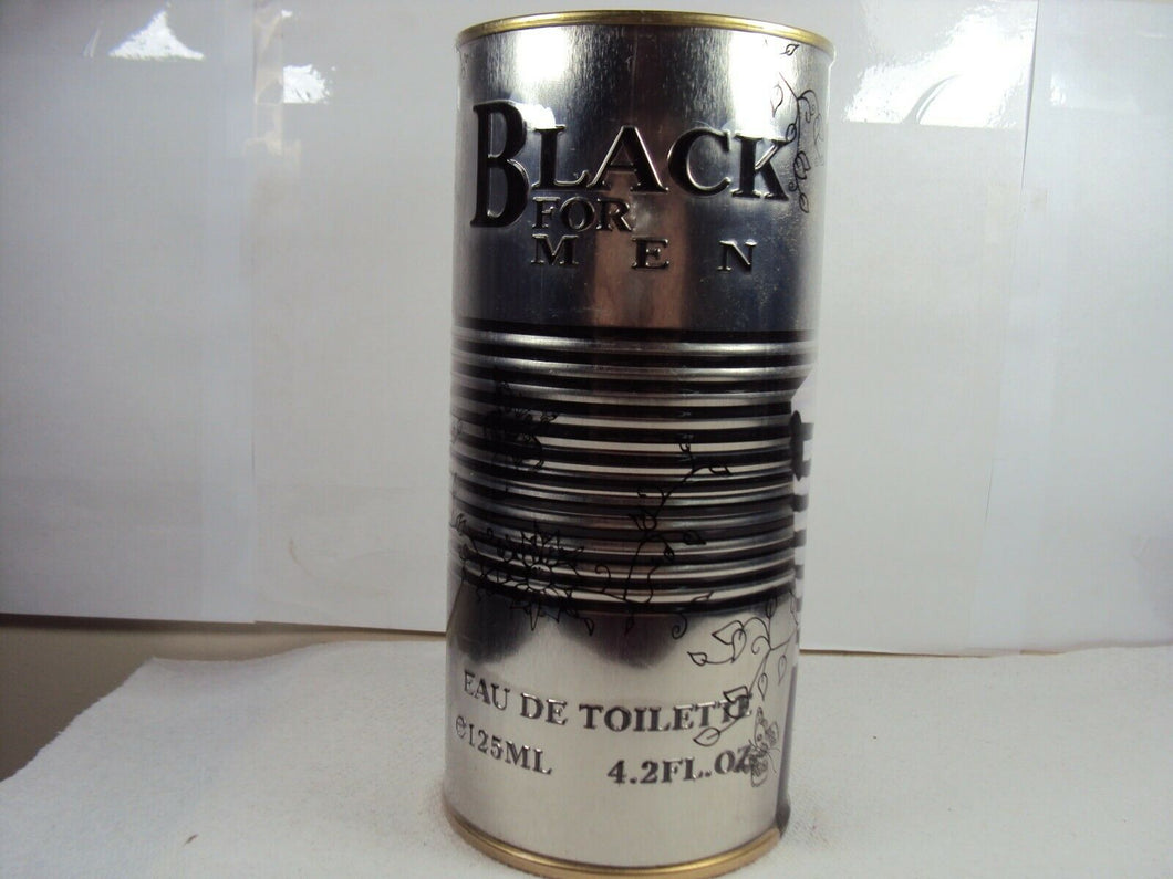 BLACK for MEN by Parfums Blue EDT Toilette Spray for Men 4.2 oz 125 ml SEALED - Perfume Gallery
