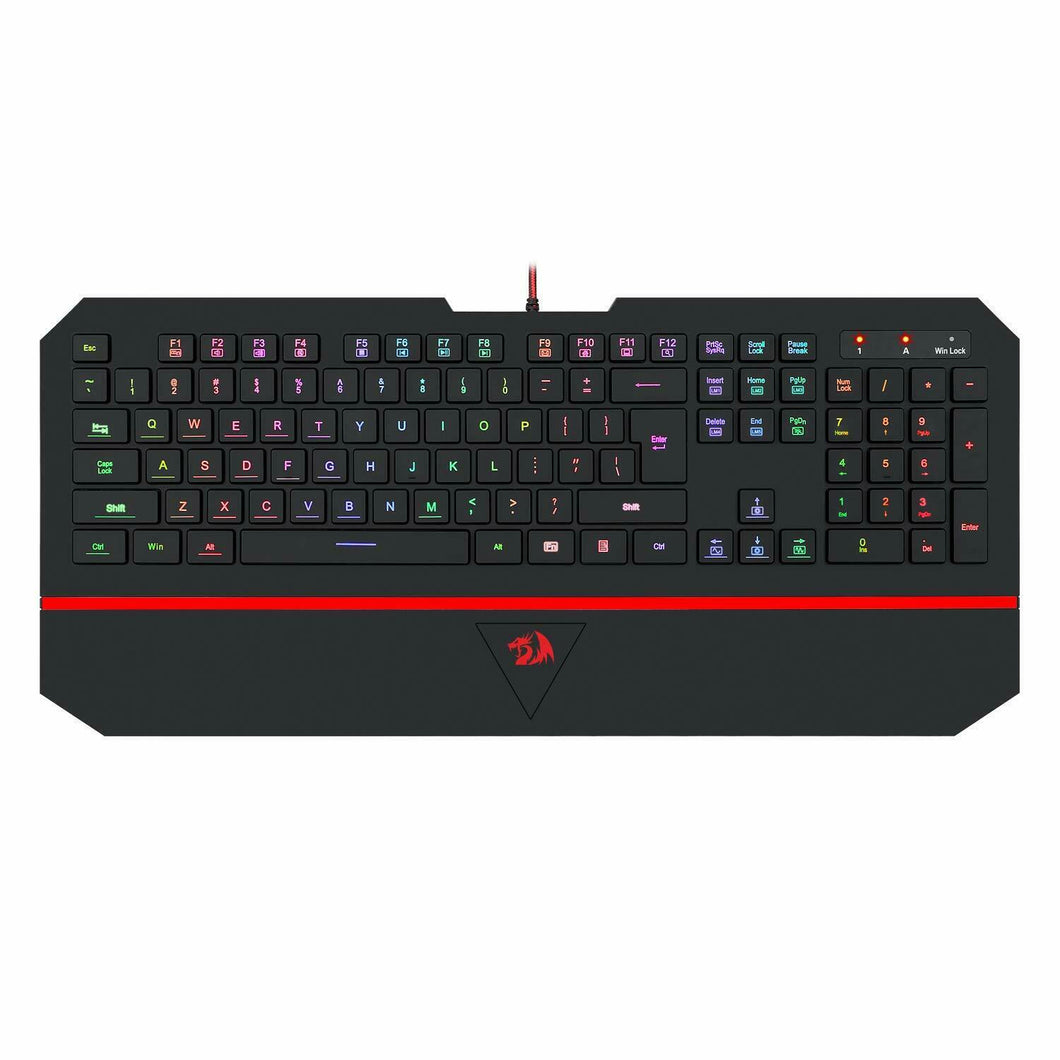 Redragon K502 RGB Gaming Keyboard RGB LED Backlit Illuminated 104 Key Silent - Perfume Gallery