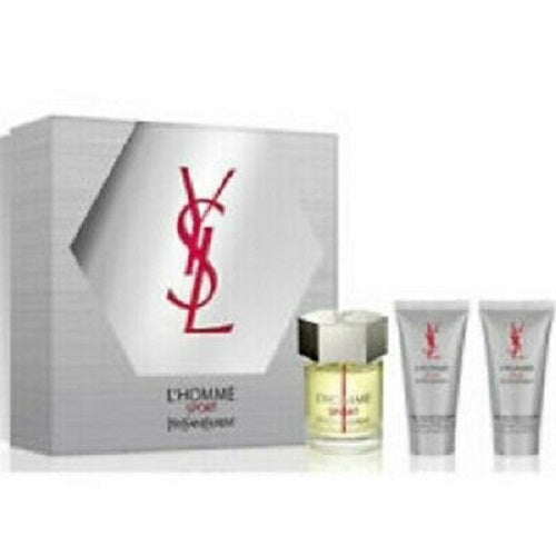 Yves Saint Laurent L'Homme Sport 3.3oz + 1.6oz Shower Gel +1.6oz Aftershave GIFT SET - Perfume Gallery