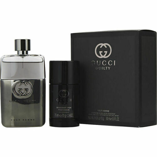 Gucci Guilty 3oz 90ml Toilette Spray + 2.4oz 70g Stick Deodorant Homme GIFT SET - Perfume Gallery